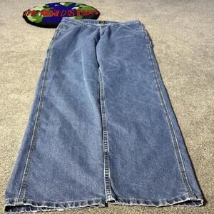 NAVY Y2K ACID WASHED LEE LOOSE FIT CARPENTER JEANS 😮‍💨